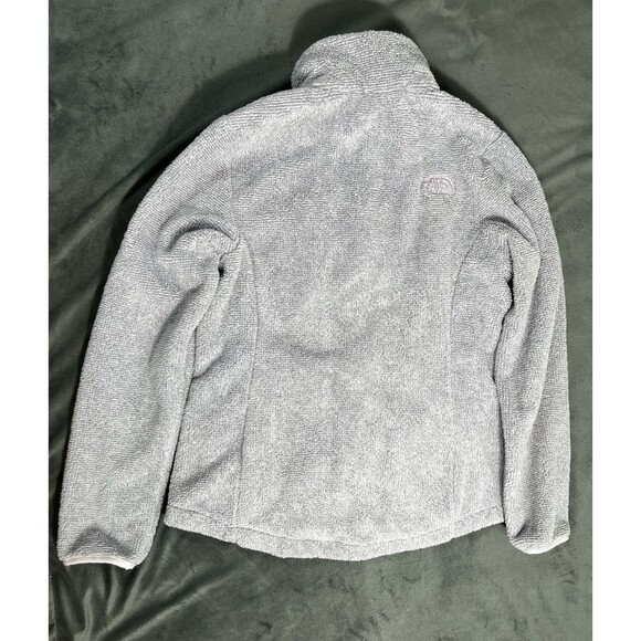 The North Face Women's Oatmeal Full Zip Fuzzy Fleece Osito Jacket Grey Sz L - Picture 14 of 15